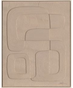 Painting with frame 80x100cm, 
light brown shape