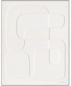 Painting with frame 80x100cm, 
white shape