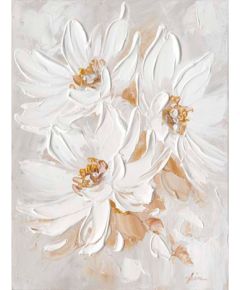 Oil painting 60x80cm, three white flowers