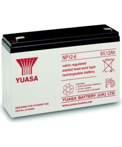 6V 12Ah YUASA akumulators NP12-6(SL) 151x50x97mm