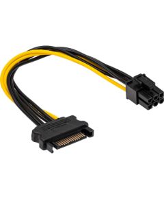 Adapter with cable Akyga AK-CA-30 SATA (m) | PCI-E 6 pin (f) 15cm