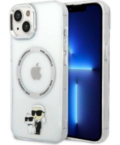 Karl Lagerfeld MagSafe Compatible Case IML Karl and Choupette NFT for iPhone 14 Transparent