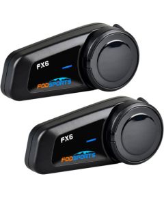 Fodsports FX6 motorcycle intercom two-pack (black)