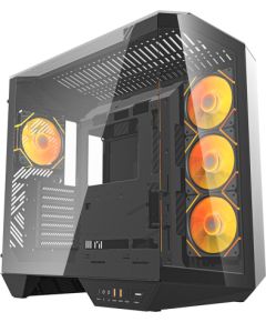 Darkflash DY470 computer case (black) + 4 fans + GPU bracket
