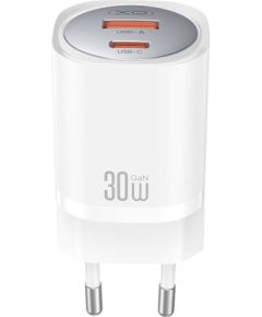 Wall charger XO CE21, 30W, GaN, 1x USB-C, 1x USB-A