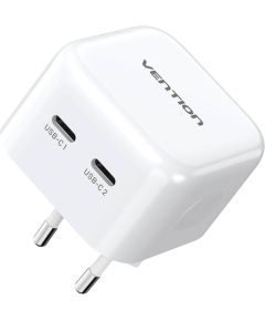 Vention FBPW0-EU USB(C+C) GaN (35W/35W) mains charger (white)