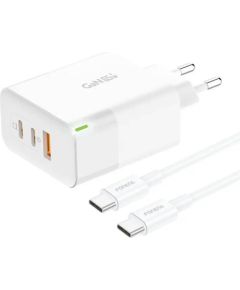 Charger Foneng GAN65 USB-A, 2x USB-C GaN 65W with USB-C cable