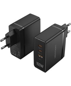 Vention FEGB0-EU 2xUSB-C 1xUSB-A 100W/100W/30W GaN network charger (black)