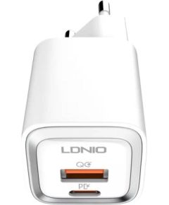 Wall charger LDNIO A2318M USB, USB-C + USB-C - Lightning Cable