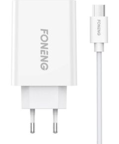 Fast charger Foneng  1x USB EU43 10.5W + USB Micro cable