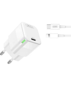 Wall charger XO CE06, 30W, USB-C, with cable Lightning
