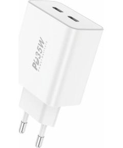 Wall charger Foneng EU50 PD 35W 2x USB-C ports (white)