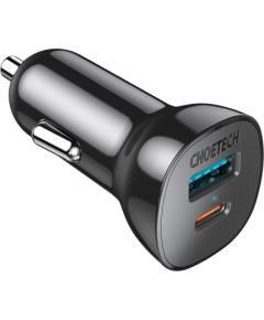 Choetech 38W QC3.0+PD20W car charger (black)