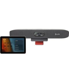Poly Studio - Fur Microsoft Teams - Small Room Kit - Kit fur Videokonferenzen (Poly GC8 Touchcontroller, Poly Studio R30 video bar) - Zoom Certified, Zertifiziert fur Microsoft Teams - Sand