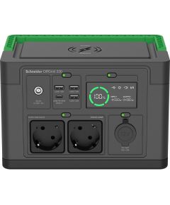 APC Schneider OffGrid Portable Power Station 330, 230V, 332Wh Lithium-ion, LCD, 2 CEE 7 3 Schuko outlets, Sinewave, 3 USB-A, 1 USB-C, Wireless Charger   PPS330-GR
