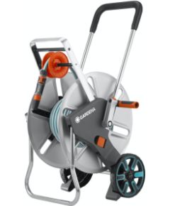 Laistīšanas šļaukas ratiņi Gardena AquaRoll L Easy Metal; 30 m; 19 mm; ar laistīšanas šļūteni