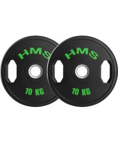 Svaru diski TOG10 RUBBERIZING OLIMPIC PLATE 2 x 10 KG HMS