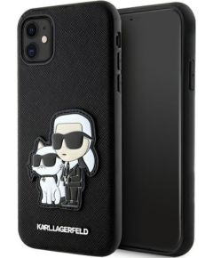 Karl Lagerfeld PU Saffiano Karl and Choupette NFT maciņš iPhone 11 melns