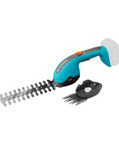 GARDENA cordless grass shears PowerCut 20/18V P4A solo, with shrub knife (turquoise/grey, without battery and charger, POWER FOR ALL ALLIANCE)
