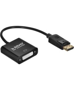 Savio CL-91 video cable adapter 0.2 m DisplayPort DVI Black