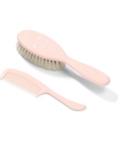 Suka dabīga NATURAL SUPER SOFT+ķemme BabyOno 568/04 pink