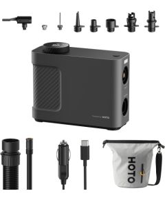 Portable compressor, pump HOTO QWCQB002 (3x 2500 mAh, 150 PSI, 350 L, 12V)
