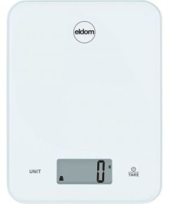 Eldom Electric kitchen scale, ARI, glass plate, white, up to 10 kg