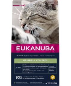 Eukanuba EUKANUBA Adult Hairball Control chicken - sucha karma dla kota - 2 kg