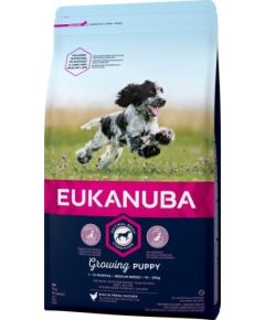 Suņu barība Eukanuba EUK 3KG PUPPY MEDIUM CHICKEN