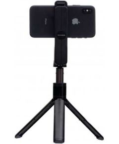 Borofone Selfie Stick BY5 bluetooth statīvs ar tālvadības pulti melns