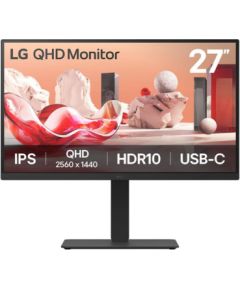 LCD Monitor LG 27BA75QB-B 27" Panel IPS 2560x1440 16:9 100Hz Matte Speakers Swivel Pivot Height adjustable Tilt Colour Black 27BA75QB-B