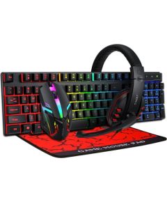 EXTRALINK GAMING SET TF800 4IN1 LED KEYBOARD+MOUSE+PAD+HEADSET