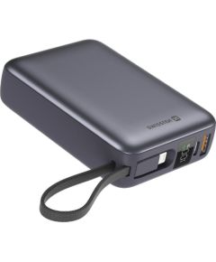 Swissten Ārējās uzlādes Baterija 20000 mAh ar iebūvētiem USB-C un Lightning kabeļiem