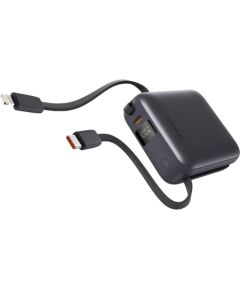 Swissten Ārējās uzlādes Baterija 10000 mAh ar iebūvētiem USB-C un Lightning kabeļiem