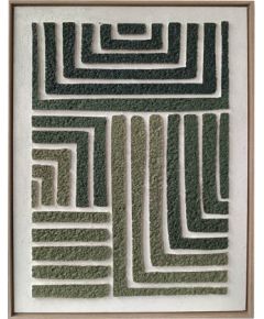 Kanva ar rāmi WALLY 60x80cm, zaļš labirints 2