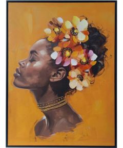 Wall art WALLY 60x80cm, woman and flowers 1