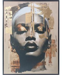 Wall art WALLY 60x80cm, woman in gold 2