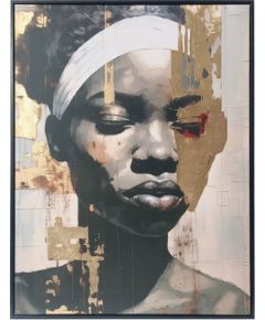 Wall art WALLY 60x80cm, woman in gold 1