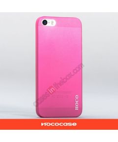 HOCO Ultra thin transparent Hard Back Cover Case For iPhone 5S/5 - Pink (Ir veikalā)