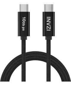 Invzi USB-C / USB 3.2 Gen2 Cable 100W 10Gbps, 2m (Black)