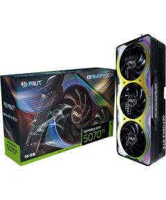 Graphics Card PALIT NVIDIA GeForce RTX 5070 Ti 16 GB GDDR7 256 bit PCIE 5.0 16x GPU 2295 MHz Triple slot Fansink 1xHDMI 3xDisplayPort NE7507T019T2-GB2030G
