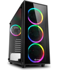 Sharkoon TG4 RGB - black + 2 hardened glass