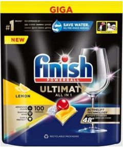 Tabletes trauku mazg.mašīnai  Finish Powerball Ultimate Deep Clean and Shine Lemon 100 gb.