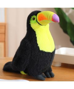 Leantoys Pluszowy Ptak Tukan Pluszak Maskotka Przytulanka Żółty 20cm EDUKAMP