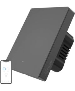 Smart WiFi wall switch SONOFF M5-1C-80 (1-channel, for frame, graphite)