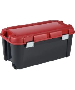 Keter Коробка с крышкой Totem 80л 79,5x39,5x37,1см черный/красный