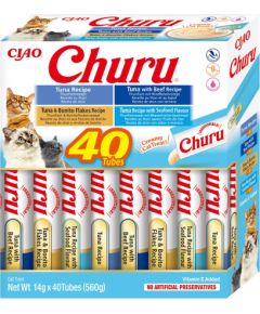 INABA Churu Variety box Tuna with seafood - cat treats - 40 x 14g