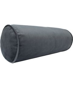 Ruļļa formas spilvens VELVET D18x50cm, gaiši pelēks