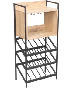 Vīna plaukts HANNES 51x30xH108cm, zemniecisks melamīns