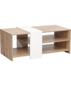 Kafijas galdiņš HANNES 100x53x41,5cm, zemniecisks / balts melamīns